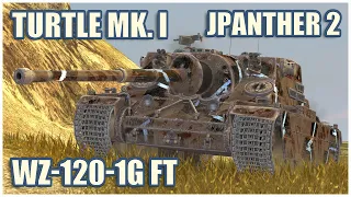 Turtle Mk. I, Jagdpanther II & WZ-120-1G FT • WoT Blitz Gameplay