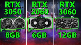 RTX 3050 VS RTX 2060 VS RTX 3060 | 8 Games Tested at 1080P