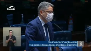 Pronunciamento do senador Alessandro Vieira contra o Orçamento Secreto 29.11