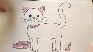 How to draw an easy cat for kids