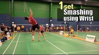 (XD Final 1set) Marverlous Smashing using Wrist with High Jump.