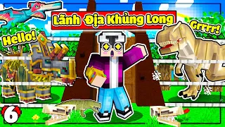 MINECRAFT THỜI ĐẠI KHỦNG LONG * TẬP 6 | LỘC XÂY DỰNG LÃNH ĐỊA KHỦNG LONG VÀ HỒI SINH HỔ RĂNG KIẾM🤩🐯