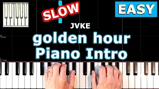 JVKE - golden hour - Piano Tutorial EASY SLOW