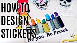 How To Design Stickers and Merch | DIY Stickers and RedBubble Tutorial