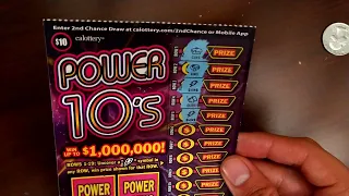 💰🎉WINS💲Power 10's CA $10 Lottery Scratcher 🎟️✨🦃
