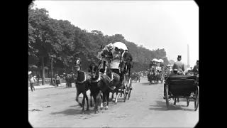 Paris 1890-1900 : scène de rue, les Champs Elysées