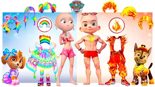 Fire, Ice & Rainbow Fashion for Muscle Paw Patrol | Style wow