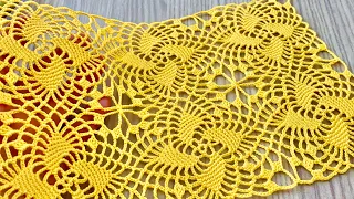 Eye-catching Pinwheel Crochet Pattern❗️How to Make a Square Motif Woman Blouse, Runner