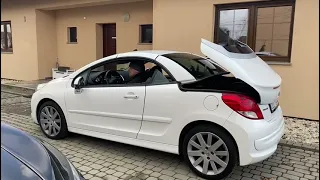 Peugeot 207 CC otwieranie twardego dachu