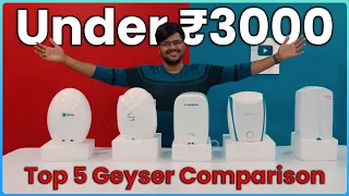 Huge Comparison of 3 Litre Geyser ⚡ Havells, Crompton, Bajaj, Hindware, AO Smith⚡ ₹2500 - ₹4000
