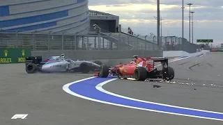 Bottas And Raikkonen Collide | 2015 Russian Grand Prix