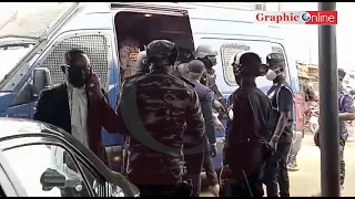 Oliver Mawuse Barker-Vormawor arrival at the District Court in Ashaiman