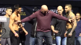 Dominick Cruz & Cody Garbrandt damn near fight & talk shit at their UFC 207 weigh-in