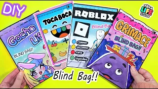 Paper Diy✨Blind Bag Unboxing #outfits #gachalife #tocaboca #roblox #grimace