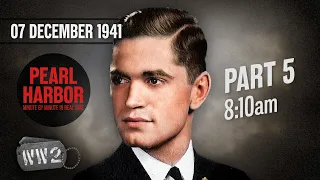 E.05 - Burning Ships - Pearl Harbor - WW2 - 120 E - December 7, 1941