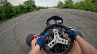 Go Kart GSX-R 750 Brutal acceleration (RACE MODE)