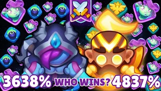 Rush Royale | Max Demon Hunter 3,638% VS Max Monk 4,837%