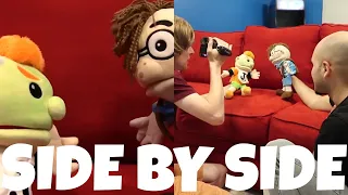 SML Movie: Junior's Sick Date! Behind the Scenes and Original Video! | Side by Side!