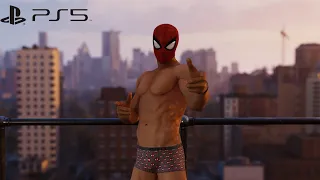 Spider-Man Remastered PS5 - Undies 100% Suit Free Roam Gameplay (60FPS Performance RT)