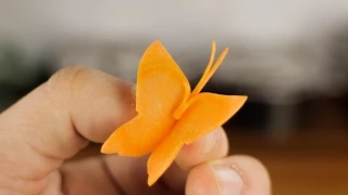 Beautiful Carrot Butterfly Garnish