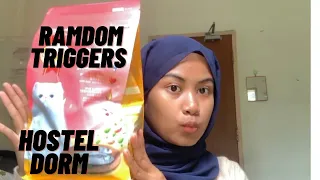 ASMR Random Triggers In My Hostel Dorm | Whispering, Gripping , Storytelling about My Life In Hostel