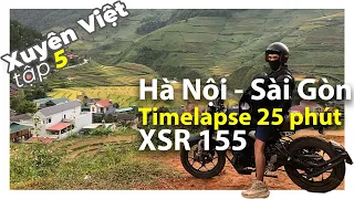 Solo XSR155 chạy Hà Nội - Sài Gòn timelapse trong 25 phút (2500 km) - Phượt Xuyên Việt Tập 5