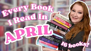 april reading wrap up | fantasy, contemporary, new releases, 5 stars!