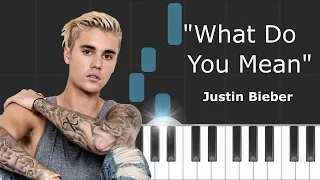 Justin Bieber - "What Do You Mean" Piano Tutorial - Chords - How To Play - Cover