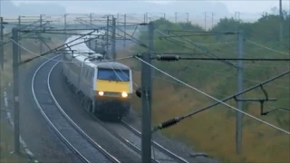 Trains at Hougham ECML 8th August 2014