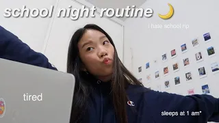 my REAL school night routine *freshman year