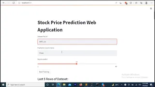 Stock Prices Prediction Web Application