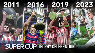 UEFA Super Cup Trophy Celebration In Every Football Game | 2011 - 2023 |