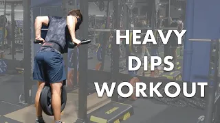 Full Weighted Dips Strength Workout! | My Full Week Of Working Out Day 1/5