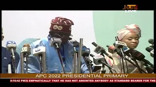 Bola Ahmed Tinubu addresses APC delegates. #APCPresidentialPrimary