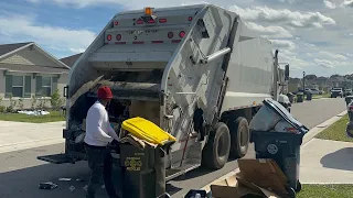 New Way Rear Loader Garbage Truck on Post Christmas Trash + Recycling