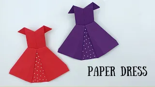 Paper Dress Craft / origami dress #shorts #ytshorts # myfirstvideo #viralvideo#youtubeshorts