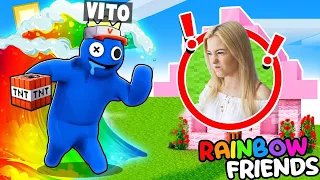 TROLLUJĘ MOJĄ ŻONĘ BELLĘ PRZEBRANY ZA BLUE Z RAINBOW FRIENDS w Minecraft! | Vito i Bella