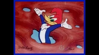 Pica-Pau falando "Sou Eu!" na voz de seus 5 dubladores (Woody Woodpecker: "Guess Who?!")