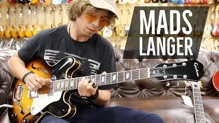 Mads Langer playing a 1967 Epiphone E-230TD Casino at Norman's Rare Guitars