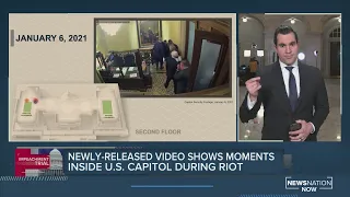 Newly-released video shows moments in US Capitol during riot