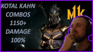 Forsen Reacts To MK11 : Kotal Kahn Combos 1100 + Damage