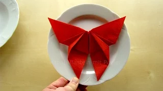 Napkin folding butterfly - How to fold napkins - Napkin folding for wedding - Tutorial