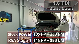 Seat Leon 1.6 TDI DSG 145hp 320nm | RSA Motorsports Stage1 | 50 - 150 km/h Test