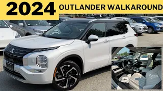 2024 Outlander Mitsubishi - White Diamond with black roof, light grey interior! GT trim level.