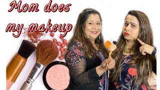 Sakshi Lehri: My Mom does my makeup 🤪 | Makeup Challenge | Sudesh Lehri family | Makeup Vlog #24
