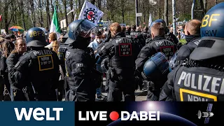 PROTESTE VOR REICHSTAG: Polizei beginnt mit Räumung von Querdenker-Kundgebung | WELT Live