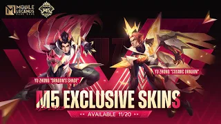 M5 Skins | Yu Zhong "Dragon's Shade" & Yu Zhong "Cosmic Dragon"丨Mobile Legends: Bang Bang