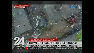 Aktwal na pag-rekober sa bangkay nina Isnilon Hapilon at Omar Maute