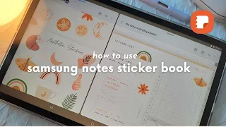 How to Use Samsung Notes Sticker Book 🌻 How to Use Pre-Cropped Stickers on Samsung Notes