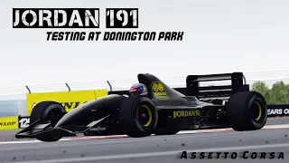 Jordan 191 TESTING at Donington Park - Ultra realistic Assetto Corsa